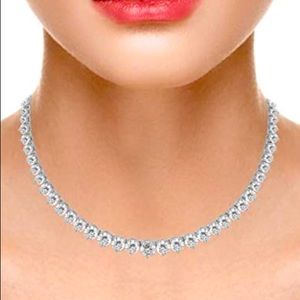 16" CZ tennis necklace graduated